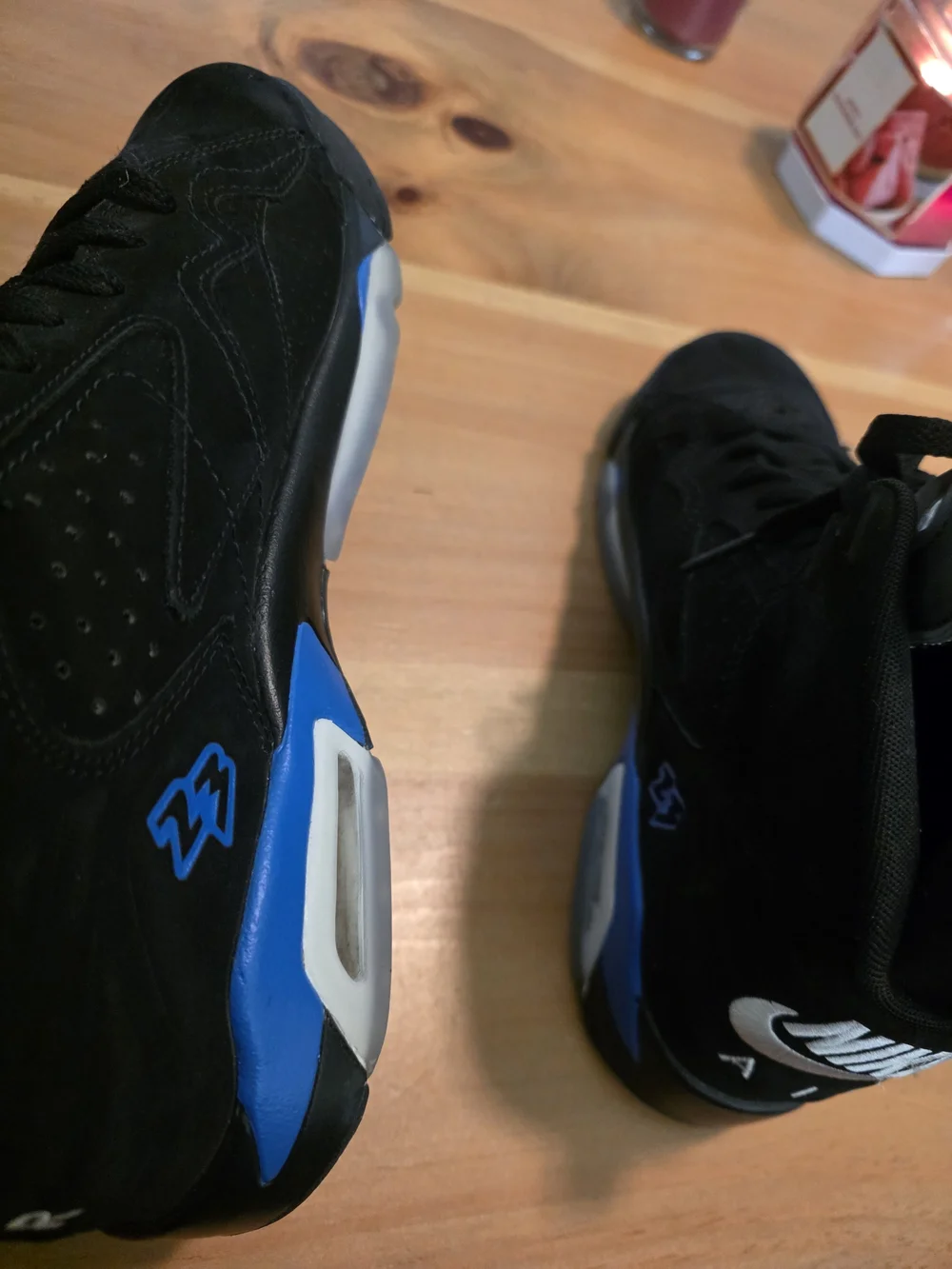 Jordan Air Jordan 6 Retro Black Blue High Top Suede Sneaker Men's Shoes Sz 7